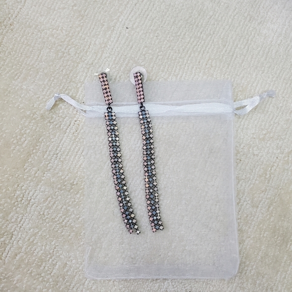 Express Rhinestone Drop Earrings - Picture 3 of 4